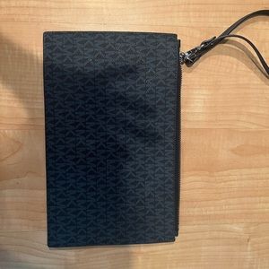 Michael Kors large Blue zip clutch wristlet